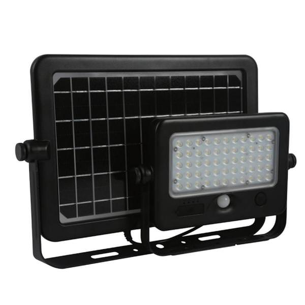 4000K Cool White Black Multifunctional LED Solar Flood Light